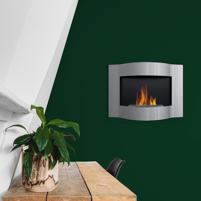 Billig væghængt biopejs med front i rustfrit stål - Model 906