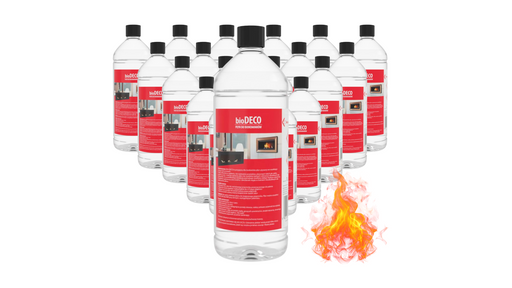 Tilbud bioethanol 24 liter i 1 liters flasker