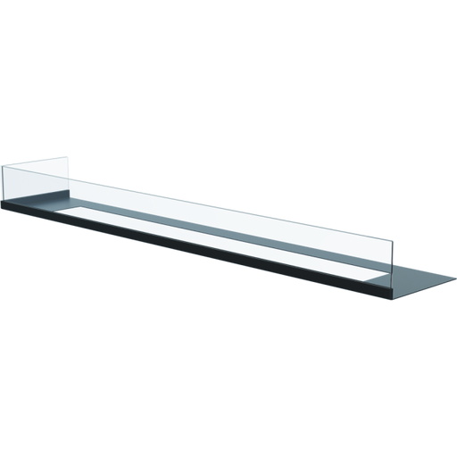 Frontglas til aflang indbygningsbiopejs i hjørne - model 205 venstrevendt fra siden