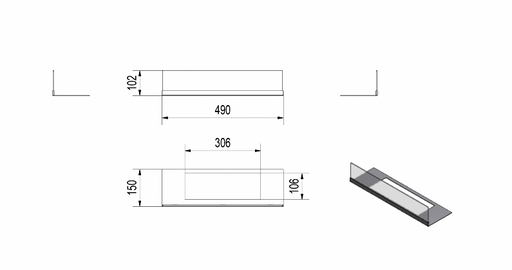 Frontglas til biopejs model 916 - Måltegninger